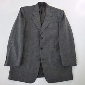 Mickey‎ Spatz 42L Gray Glenn Check Italy Made Mens Blazer Suit Jacket Sport Coat